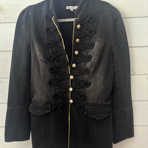 Indigo Thread Co Jacket S Black Denim
Gold Buttons Military. Medium - Picture 6 of 11